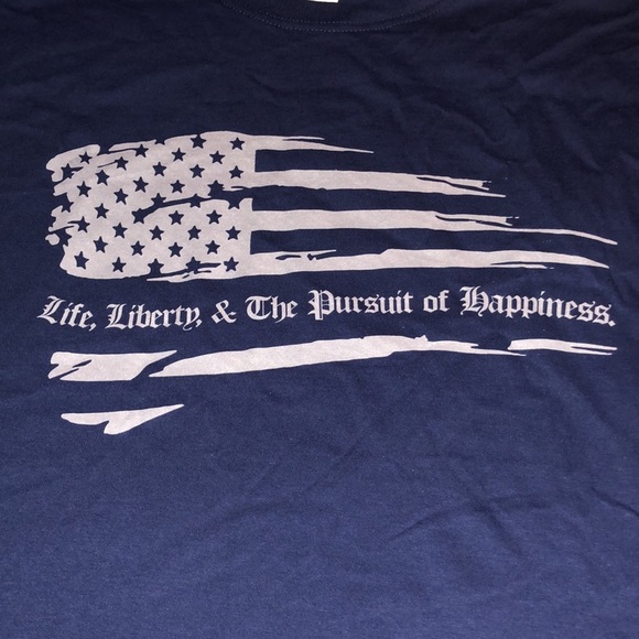 Unisex Navy Fruit of the Loom Pro-God Pro-Gun Pro-Life Short Sleeve Tee, NWOT - Picture 2 of 16